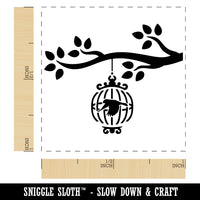 Bird Cage on Tree Branch Self-Inking Rubber Stamp Ink Stamper