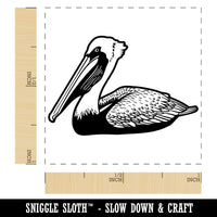 Brown Pelican Self-Inking Rubber Stamp Ink Stamper