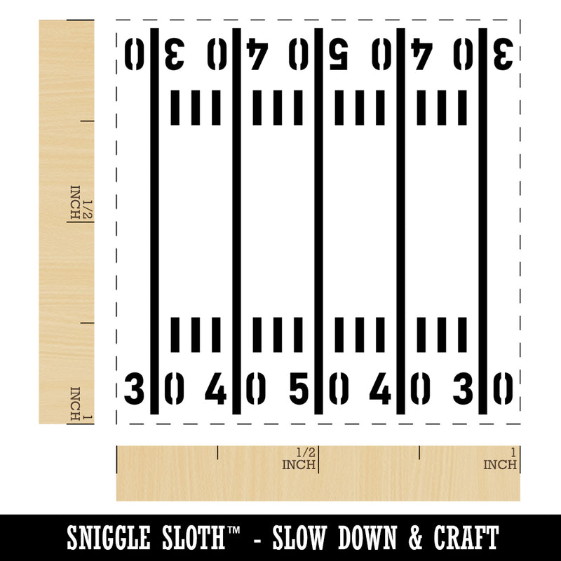 Football Field Yardlines Self-Inking Rubber Stamp Ink Stamper