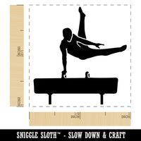 Pommel Horse Artistic Gymnastics Self-Inking Rubber Stamp Ink Stamper