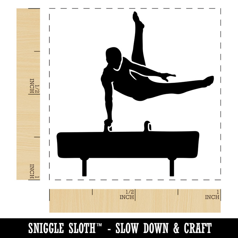 Pommel Horse Artistic Gymnastics Self-Inking Rubber Stamp Ink Stamper