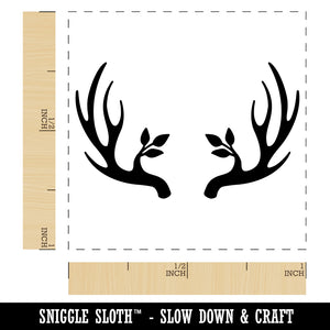 Deer Antlers Plant Detail Self-Inking Rubber Stamp Ink Stamper