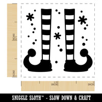 Elf Shoes and Stockings Christmas Self-Inking Rubber Stamp Ink Stamper