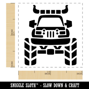 Monster Truck with Bull Horns Self-Inking Rubber Stamp Ink Stamper