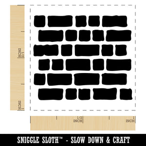 Rough Bricks Repeating Pattern Self-Inking Rubber Stamp Ink Stamper