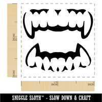 Vampire Teeth Fangs Jaws Mouth Halloween Self-Inking Rubber Stamp Ink Stamper