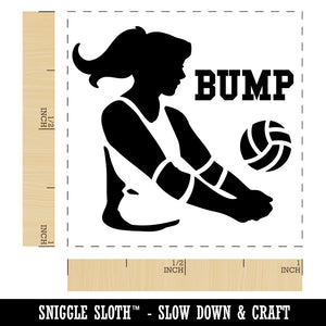 Volleyball Woman Bump Sports Move Self-Inking Rubber Stamp Ink Stamper