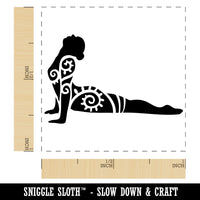 Yoga Pose Bhujanasana Cobra Pose Self-Inking Rubber Stamp Ink Stamper
