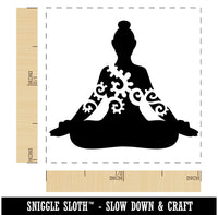 Yoga Pose Siddhasana Accomplished Sitting Self-Inking Rubber Stamp Ink Stamper
