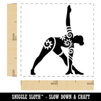 Yoga Pose Trikonasana Triangle Pose Self-Inking Rubber Stamp Ink Stamper