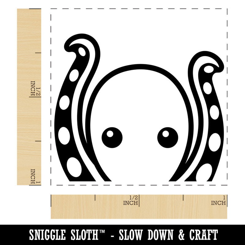 Peeking Octopus Self-Inking Rubber Stamp Ink Stamper