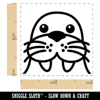 Peeking Walrus Self-Inking Rubber Stamp Ink Stamper