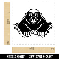 Angry Honey Badger Self-Inking Rubber Stamp Ink Stamper