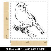 Canary Songbird Bird Self-Inking Rubber Stamp Ink Stamper