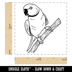 Indian Ring-Necked Parakeet Rose-Ringed Bird Parrot Self-Inking Rubber Stamp Ink Stamper