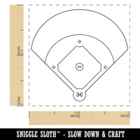 Baseball Softball Field Diamond Aerial View Self-Inking Rubber Stamp Ink Stamper