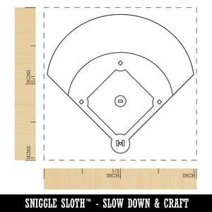 Baseball Softball Field Diamond Aerial View Self-Inking Rubber Stamp Ink Stamper