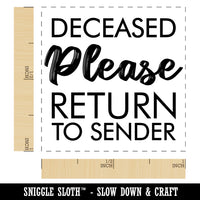 Deceased Please Return to Sender Mail Denial Self-Inking Rubber Stamp Ink Stamper