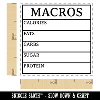 Macro Tracker Calories Fats Carbs Sugar Protein Self-Inking Rubber Stamp Ink Stamper