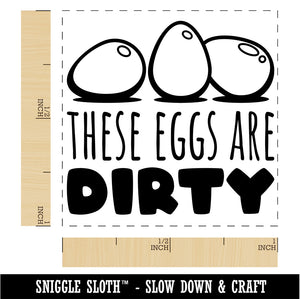 These Eggs are Dirty Unwashed Chicken Duck Goose Quail Carton Self-Inking Rubber Stamp Ink Stamper