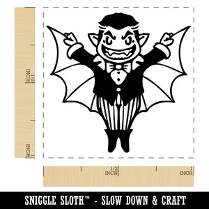 Cartoon Vampire Man Halloween Dracula Self-Inking Rubber Stamp Ink Stamper