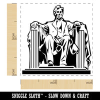 Lincoln Memorial United States of America Landmark Statue Self-Inking Rubber Stamp Ink Stamper