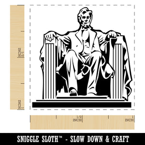 Lincoln Memorial United States of America Landmark Statue Self-Inking Rubber Stamp Ink Stamper