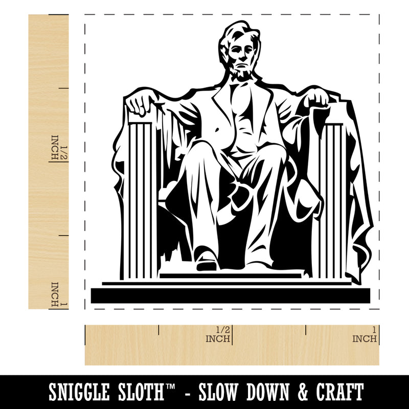 Lincoln Memorial United States of America Landmark Statue Self-Inking Rubber Stamp Ink Stamper