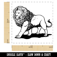 Regal Maned Lion Walking Self-Inking Rubber Stamp Ink Stamper