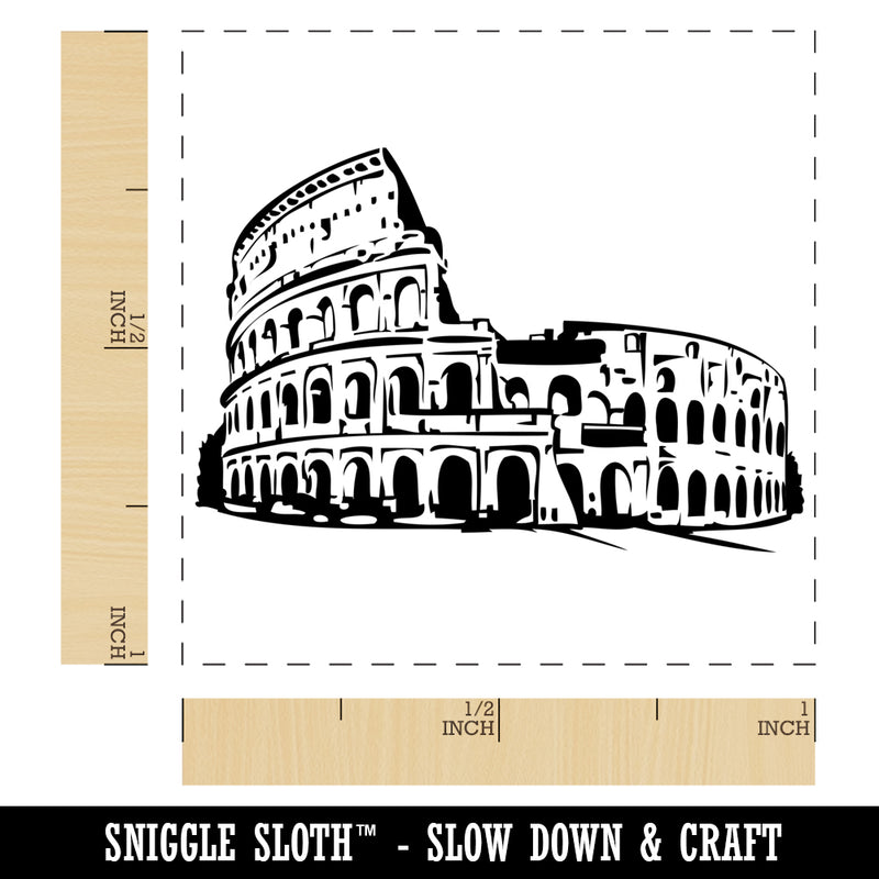 Roman Rome Colosseum Amphitheatre Italy Landmark Self-Inking Rubber Stamp Ink Stamper