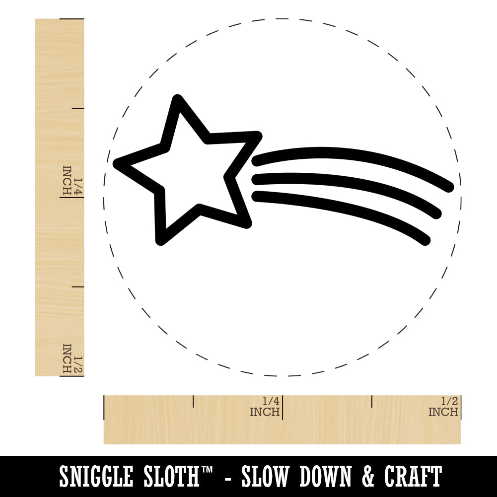 Shooting Star Chicken Egg Rubber Stamp