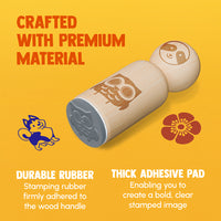 Smiling Goofy Golden Retriever Dog Rubber Stamp for Stamping Crafting Planners