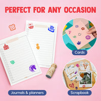 Flower Cube Block Dirt Earth Ground Garden Rubber Stamp for Stamping Crafting Planners