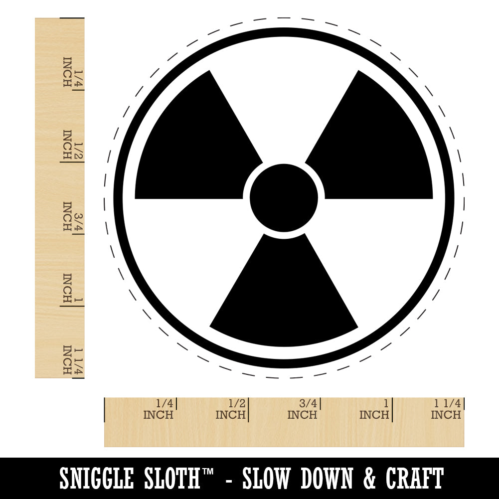 Ionizing Radiation Radioactive Trefoil Symbol Rubber Stamp for Stamping Crafting Planners