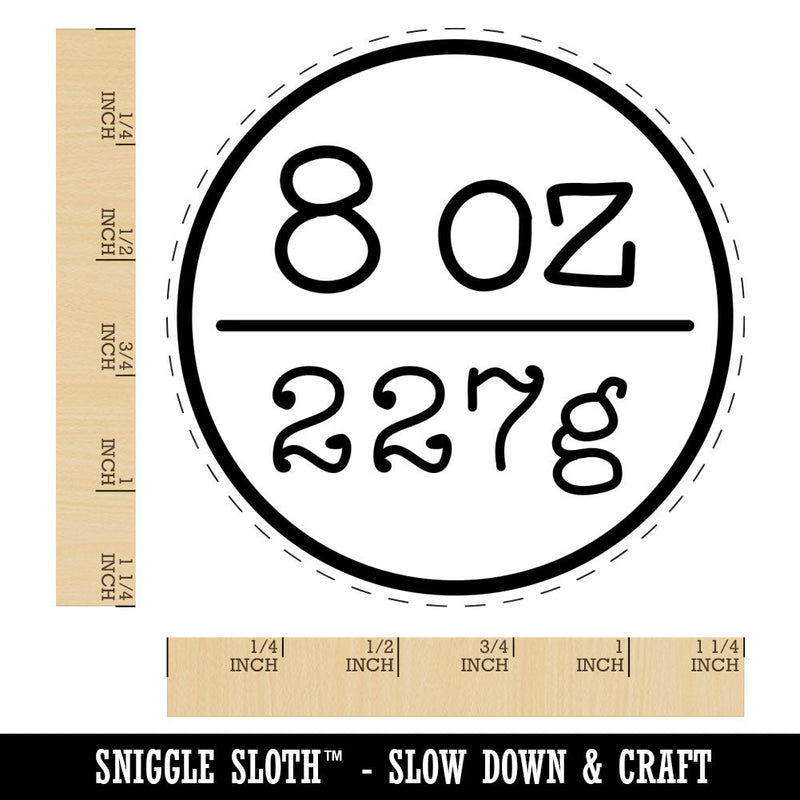 8 oz 227g Ounce Grams Weight Label Rubber Stamp for Stamping Crafting Planners