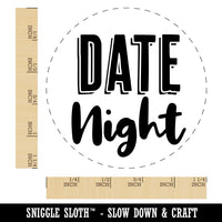 Date Night Fun Font Rubber Stamp for Stamping Crafting Planners