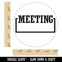 Meeting Fill-In Rubber Stamp for Stamping Crafting Planners