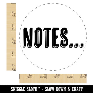 Notes Fun Font Rubber Stamp for Stamping Crafting Planners