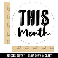 This Month Fun Font Rubber Stamp for Stamping Crafting Planners