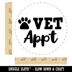 Vet Veterinary Appointment Paw Print Rubber Stamp for Stamping Crafting Planners