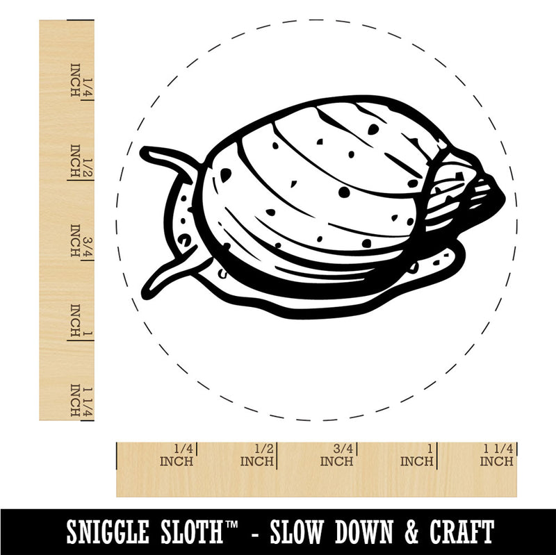 Freshwater Pond Snail Mollusk Shell Rubber Stamp for Stamping Crafting Planners