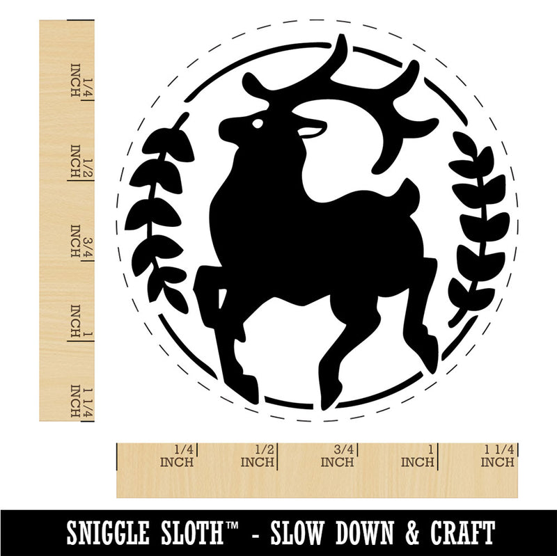 Regal Elk Wapiti Deer Emblem Reindeer Rubber Stamp for Stamping Crafting Planners