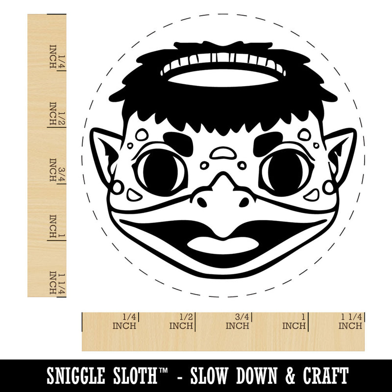 Kappa Yokai Japanese Water Demon Creature Rubber Stamp for Stamping Crafting Planners