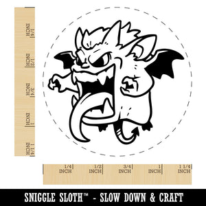 Little Big Mouth Monster Devil Demon Rubber Stamp for Stamping Crafting Planners
