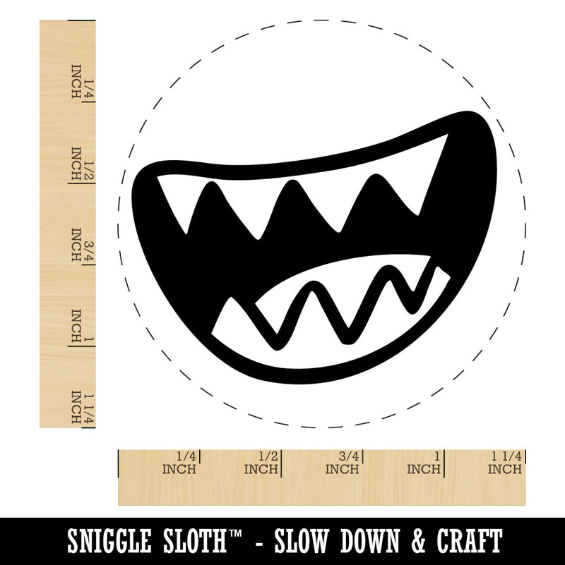 Big Cartoon Smile Sharp Shark Teeth Rubber Stamp for Stamping Crafting Planners