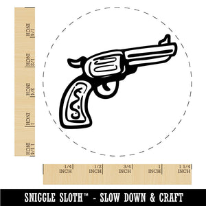 Cowboy Western Gun Revolver Handgun Rubber Stamp for Stamping Crafting Planners