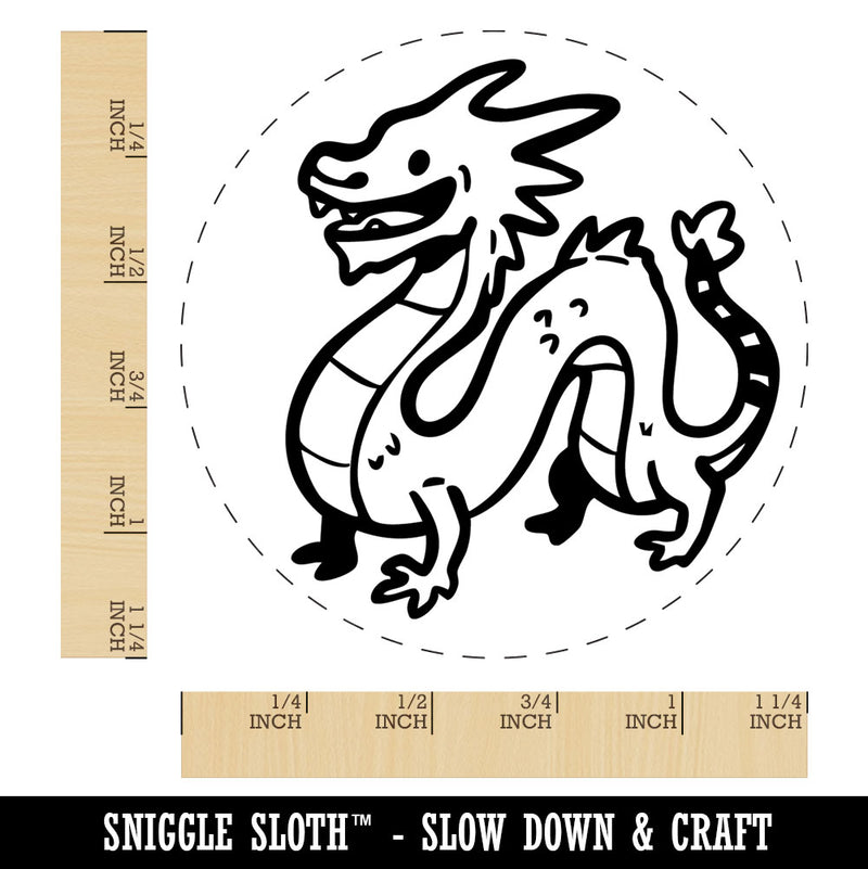 Cute Chinese Long Dragon Serpent Rubber Stamp for Stamping Crafting Planners