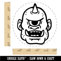 Cyclops Monster Head Fantasy Creature Rubber Stamp for Stamping Crafting Planner