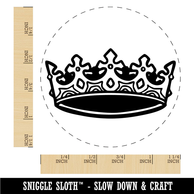 Elegant Crown Royalty King Queen Rubber Stamp for Stamping Crafting Planners