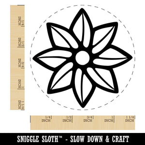 Geometric Spiral Flower Plant Rubber Stamp for Stamping Crafting Planners